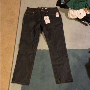 NWT Lrg true straight raw denim.